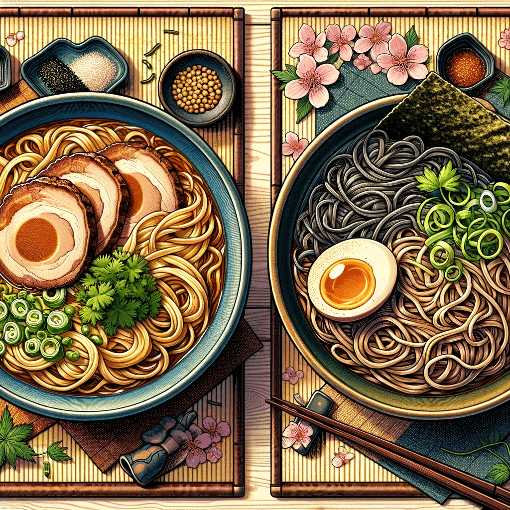 Unterschied zwischen Soba-Nudeln und Ramen-Nudeln