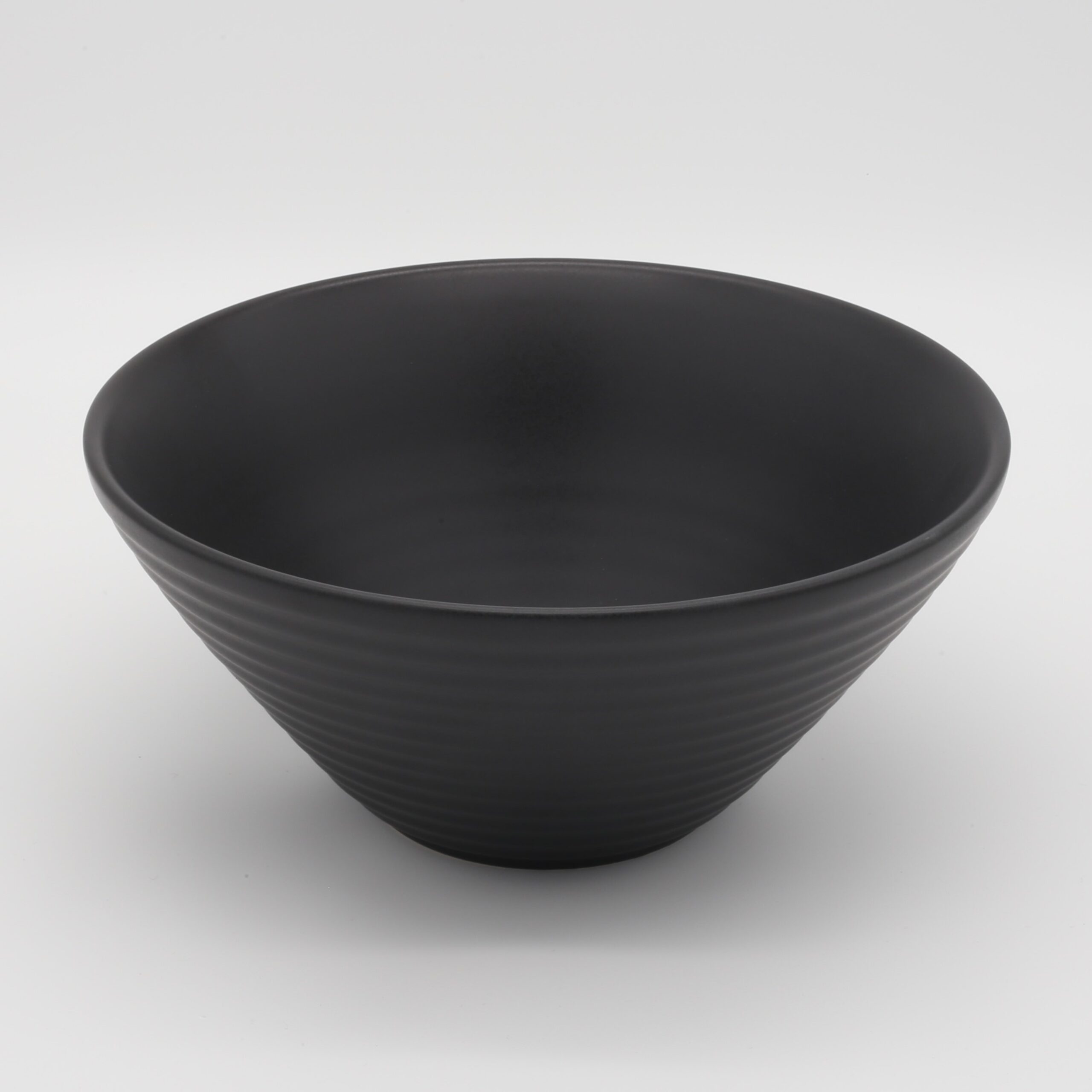 Schwarze Ramen-Schale, matt glasiert