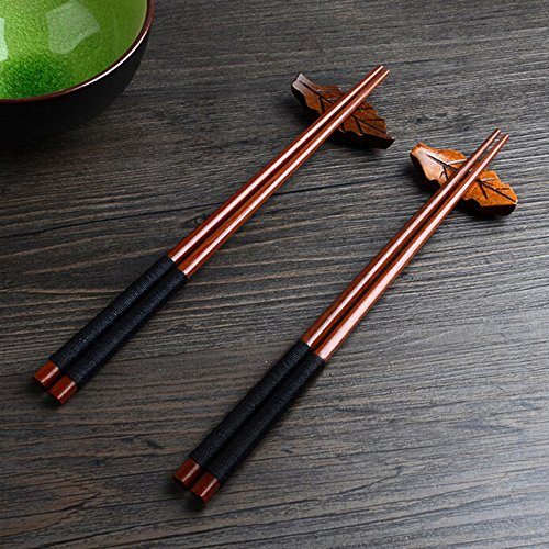 UJJBOOM Japanische Natur-Holz Essstäbchen 5 Paar