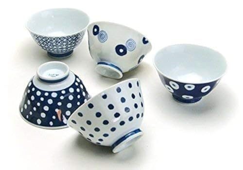 Saikai Pottery Reisschalen 5er Set – aus Japan