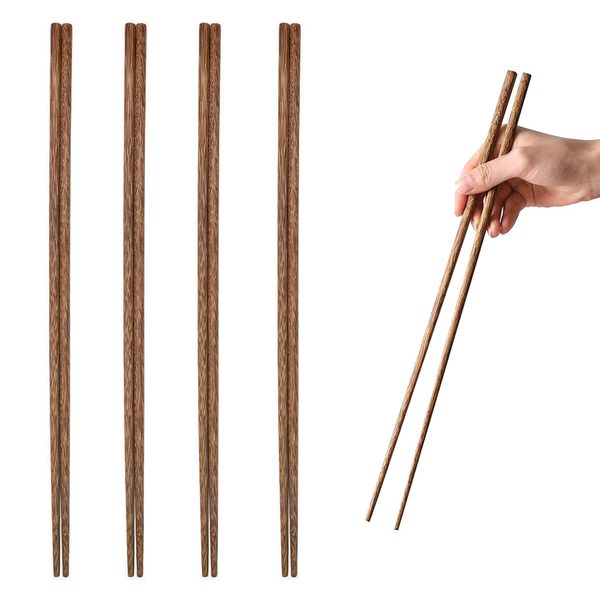 Lange Holz-Kochstäbchen 4 Paar, 38 cm