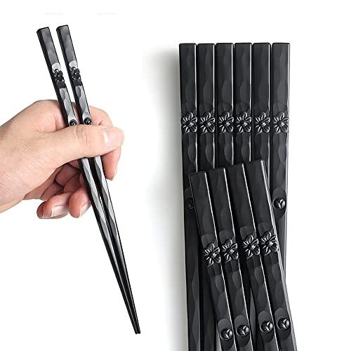 AOOSY Schwarze Legierung Fiberglas 5 Paar