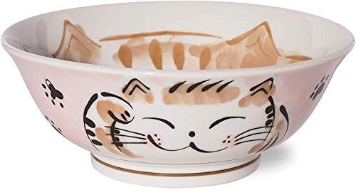 Mino-Yaki Manekineko Ramen-Schale 21 cm