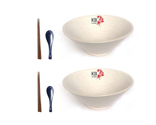 Koi Keramiken Ramen Bowl 1 l mit Stäbchen