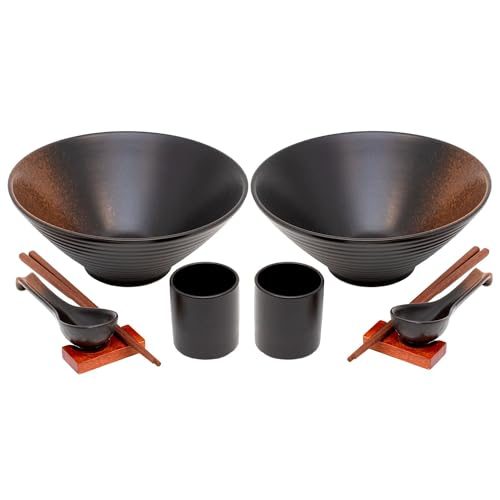 INTIRILIFE 6-teiliges Ramen-Set 1,1 l Schwarz