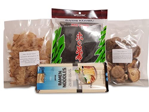 Ramen-Starter-Bundle: Kombu, Shiitake, Katsuobushi, Nudeln