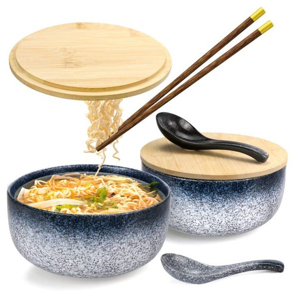 FHzytg Pho-Schüssel mit Deckel – 2 Stück