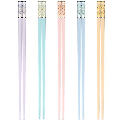 Kirschblüten-Stäbchen-Set, 5 Paar Fiberglas