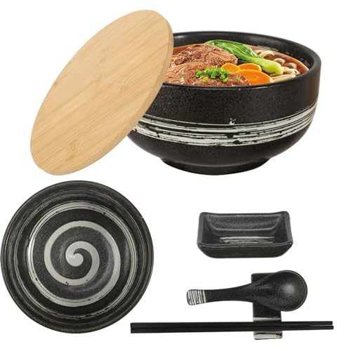 Ramen-Schüssel-Set Keramik mit Deckel