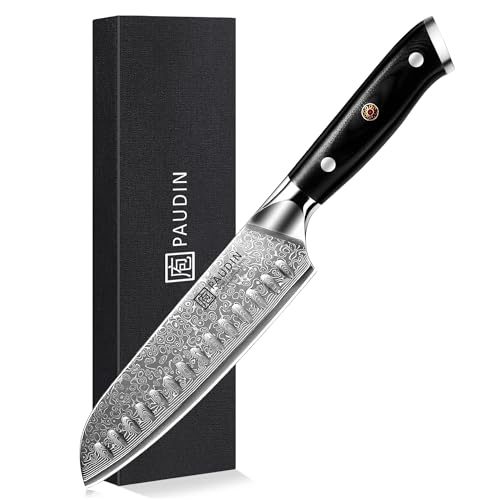 PAUDIN Santoku Damastmesser 17 cm