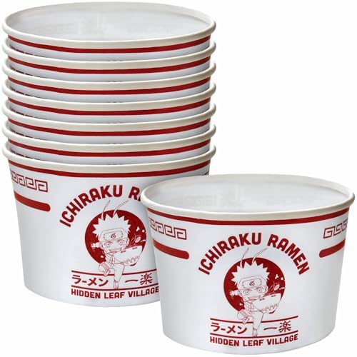 Amscan Naruto Ramen-Schale 8er Set Weiß/Rot